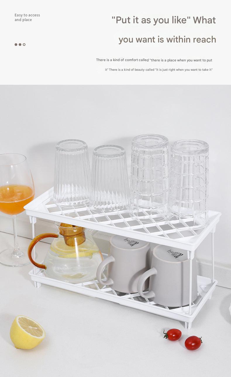 Close-up of multipurpose storage rack for bathroom