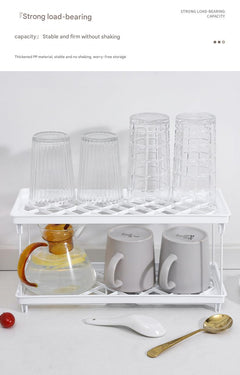 Durable PP storage rack on a counter