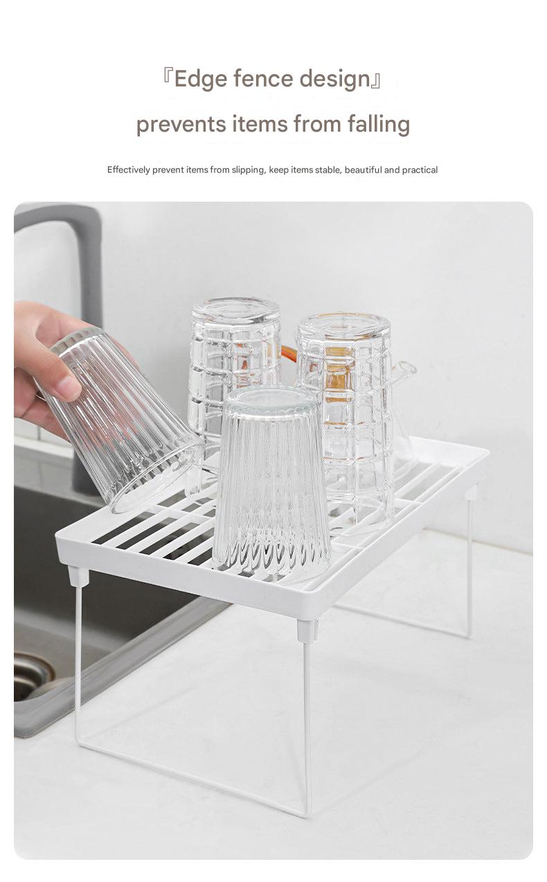 Stylish storage rack in minimalist home