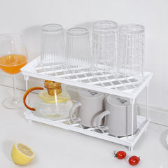 Close-up of multipurpose storage rack for bathroom
