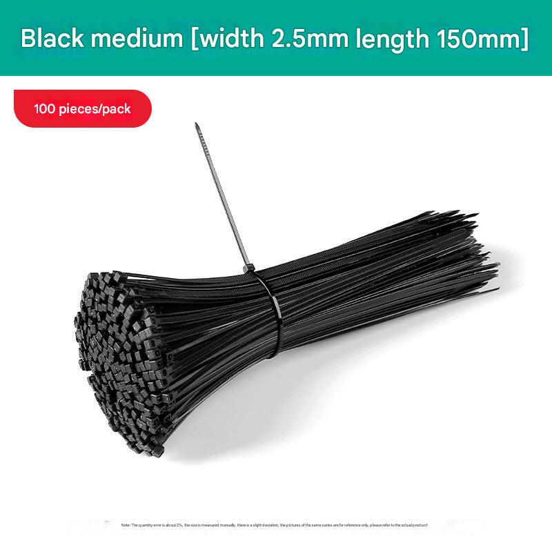Close up of heavy-duty nylon cable ties