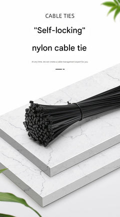 Different sizes of nylon cable ties