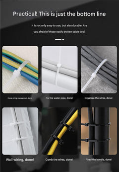 Organised cables using nylon ties