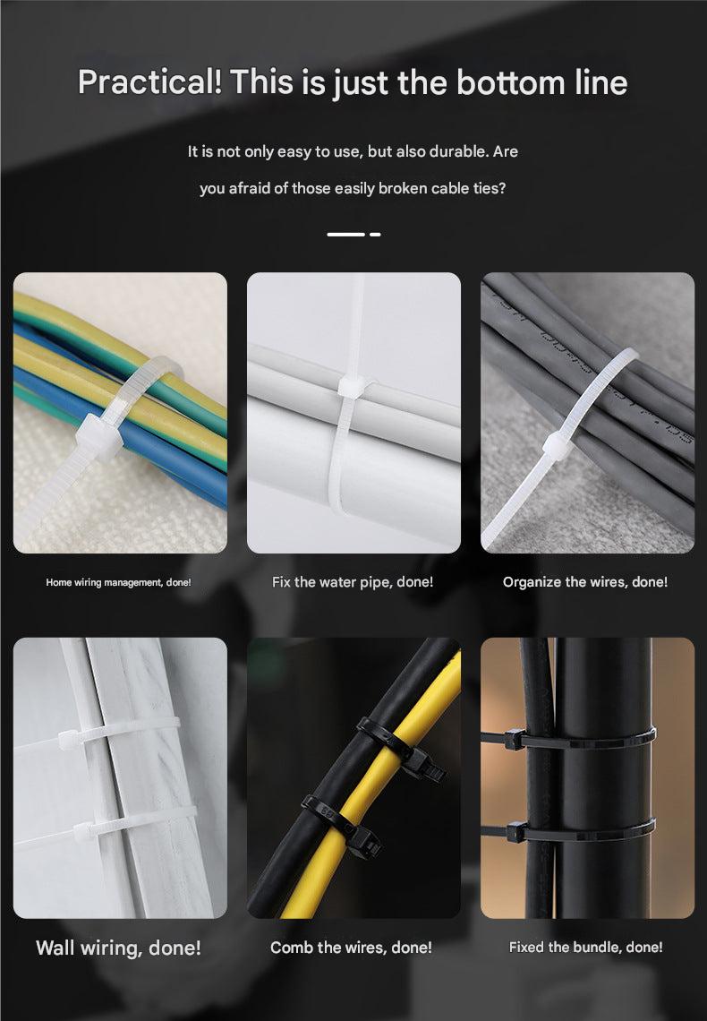 Organised cables using nylon ties