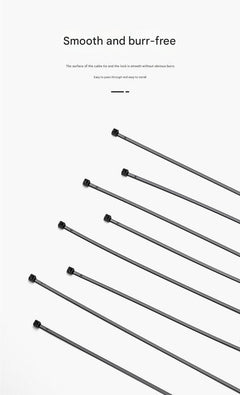 Close up of heavy-duty nylon cable ties