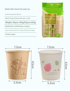 Sustainable Bamboo Fiber Disposable Cups Image 1