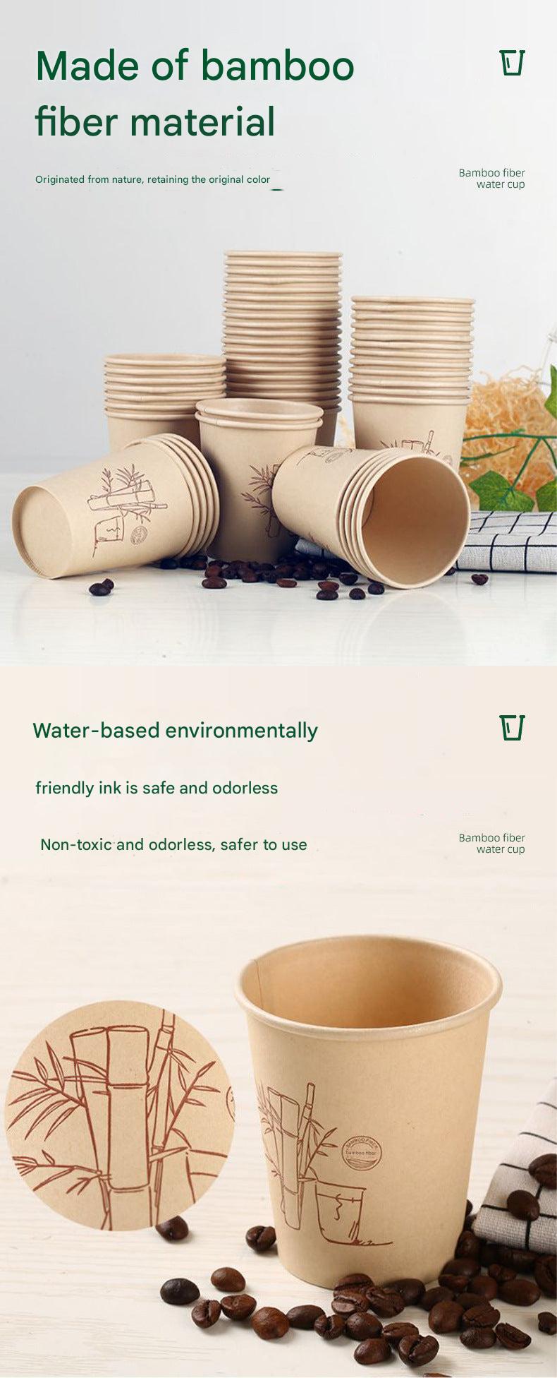 Sustainable Bamboo Fiber Disposable Cups Image 2
