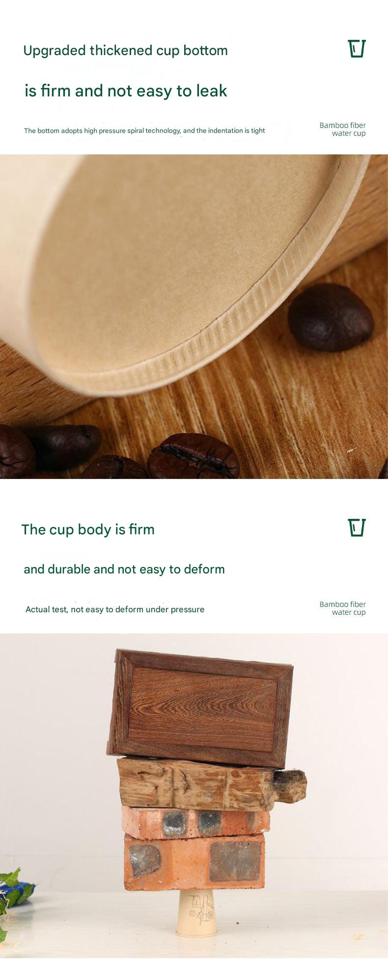 Sustainable Bamboo Fiber Disposable Cups Image 5