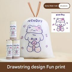 Various sizes of drawstring trash bags