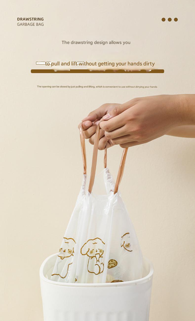 Heavy-duty trash bags displayed on shelf