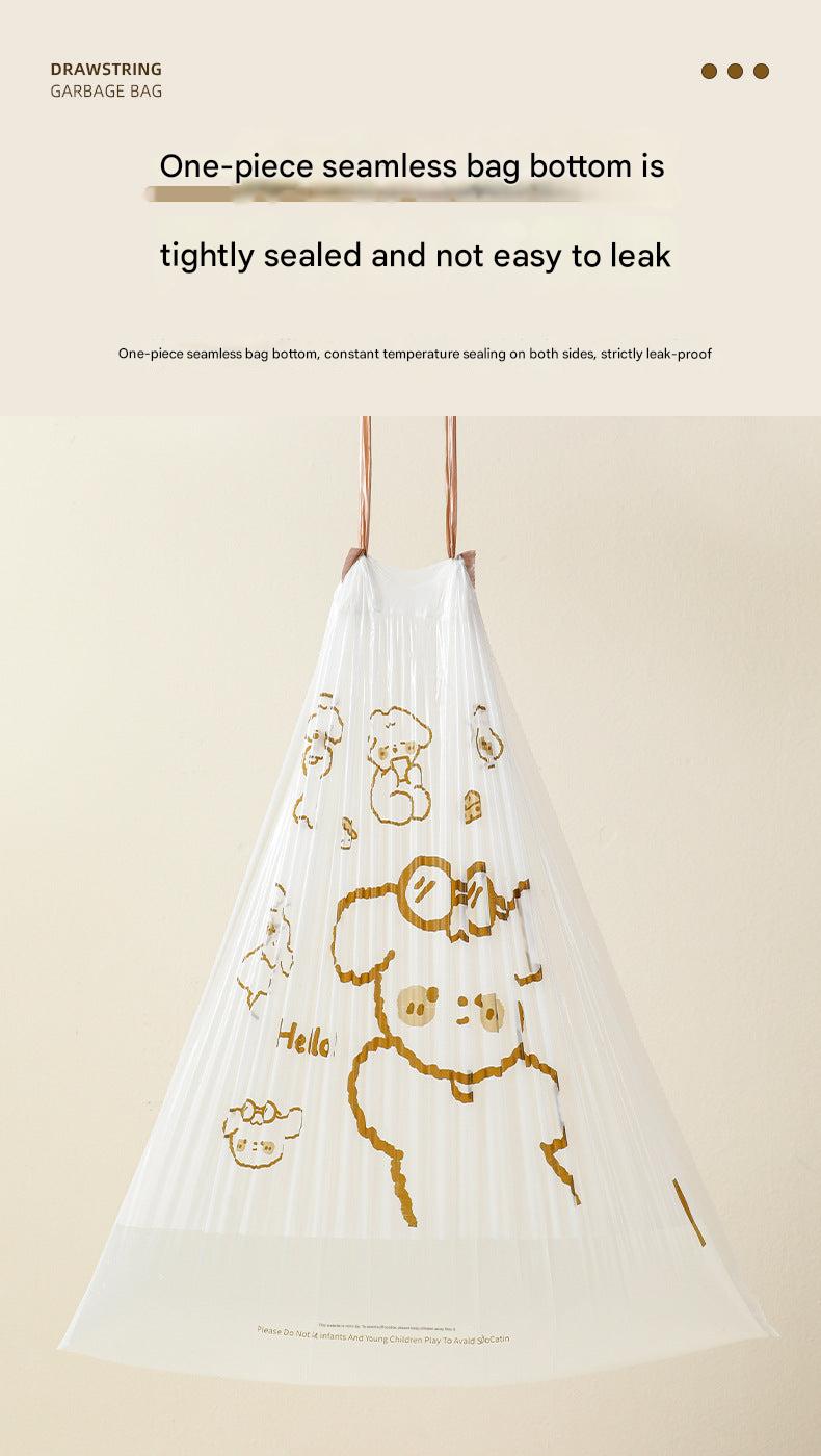 Eco-friendly trash bags on counter