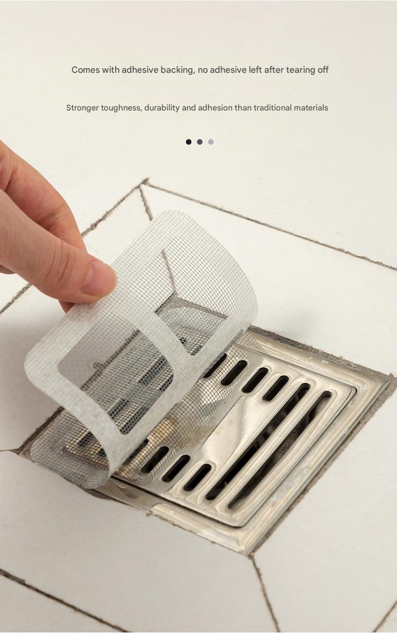 Easy installation of a filter mat over a drain