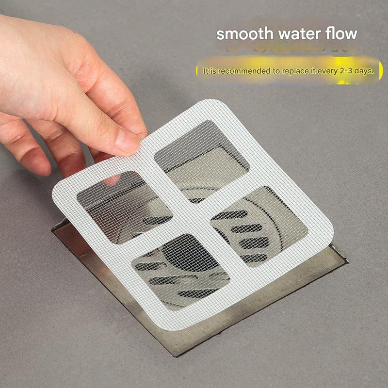 Single disposable drain filter mat for hygiene