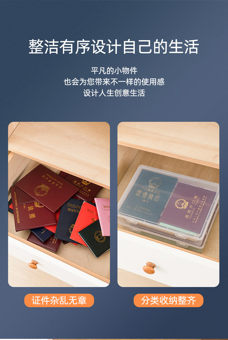 Various sizes of document organisers displayed