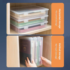 Various sizes of document organisers displayed