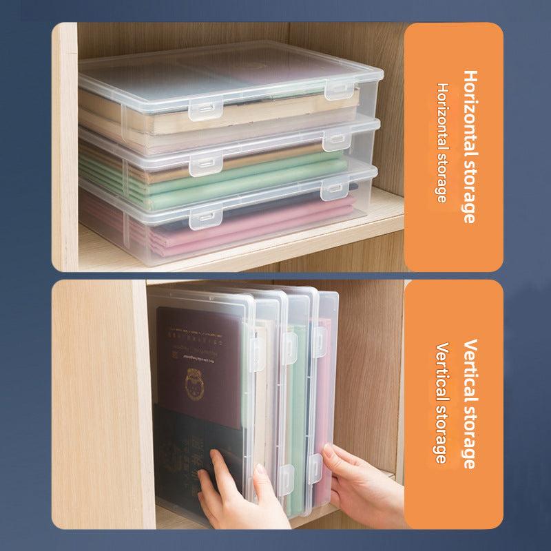 Various sizes of document organisers displayed