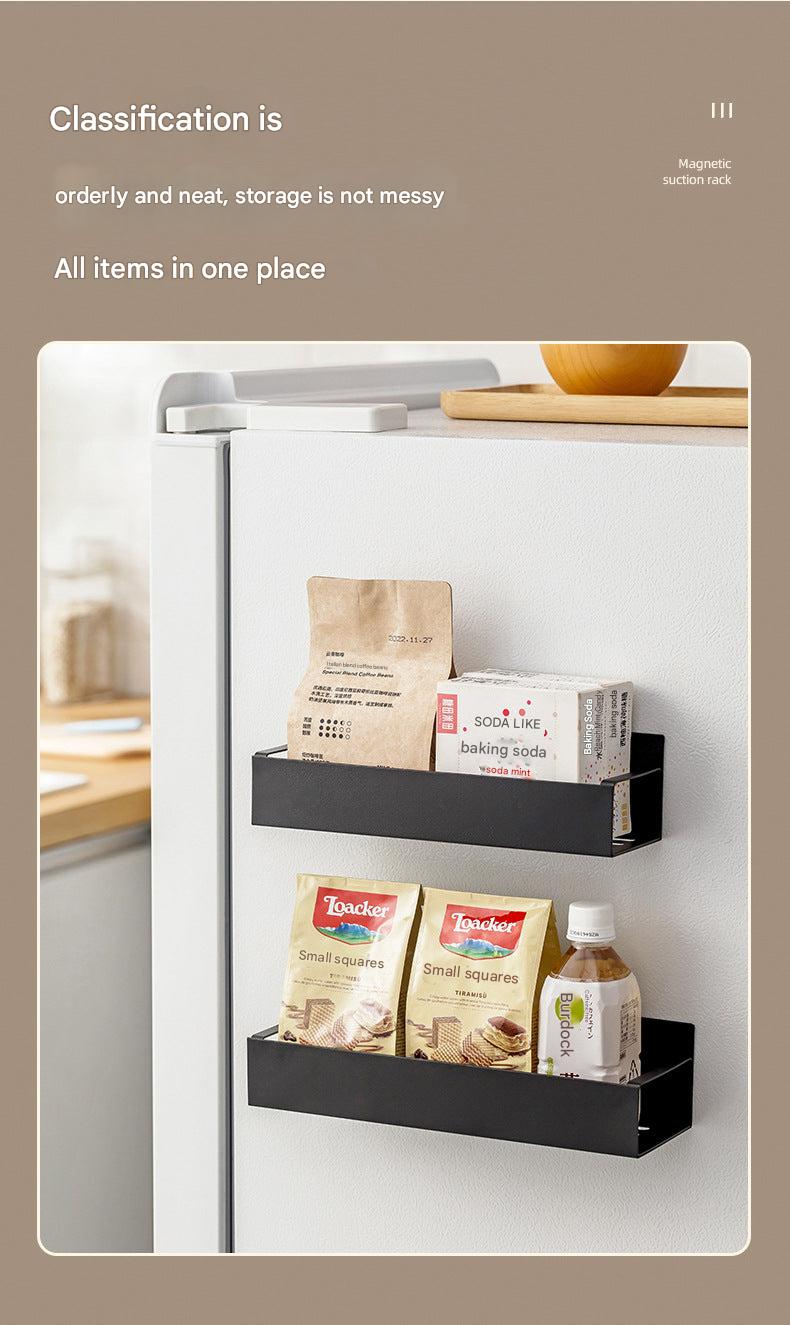 Vertical kitchen storage with magnetic features