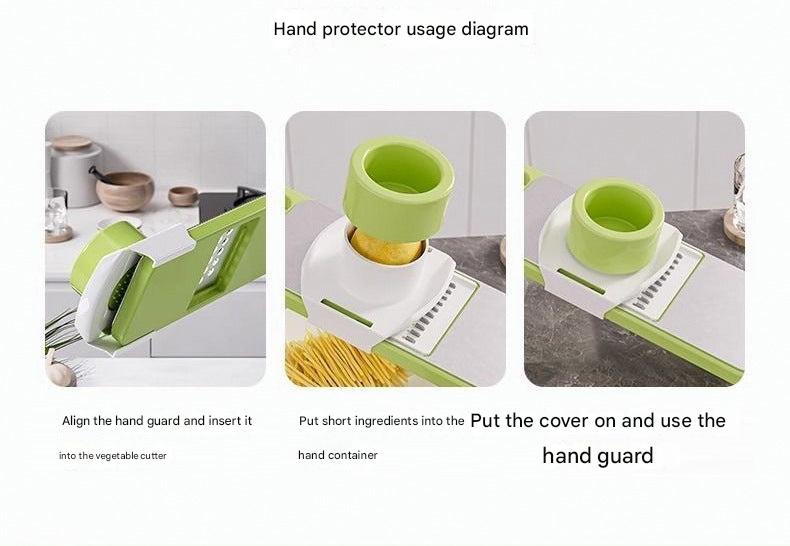 hand holding the grater over a bowl