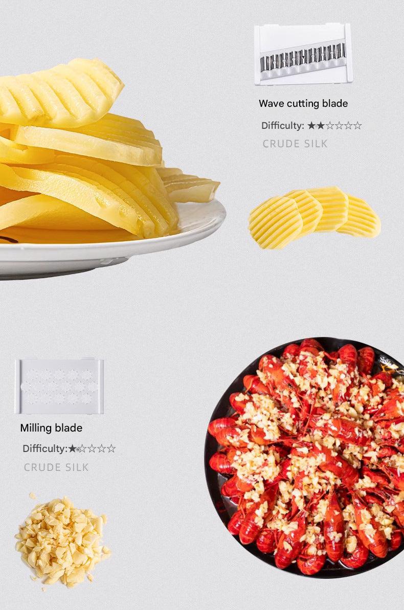grater with shredded vegetables