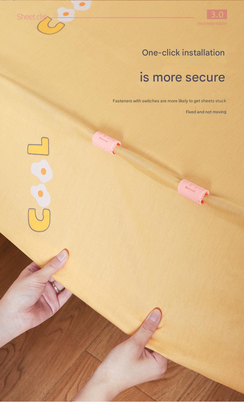 Non-slip bed sheet fastener transparent clip image