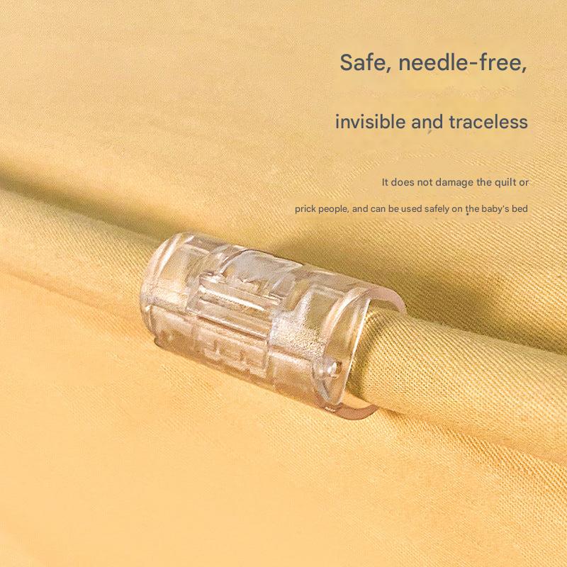 Non-slip bed sheet fastener close-up image