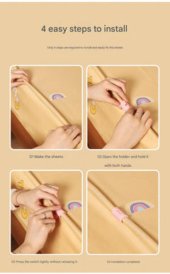 Non-slip bed sheet fastener stylish design image