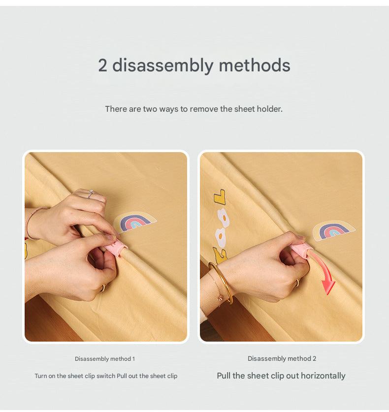 Non-slip bed sheet fastener transparent clip image