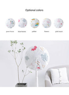 Stylish PEVA dust cover for floor fan - flower design
