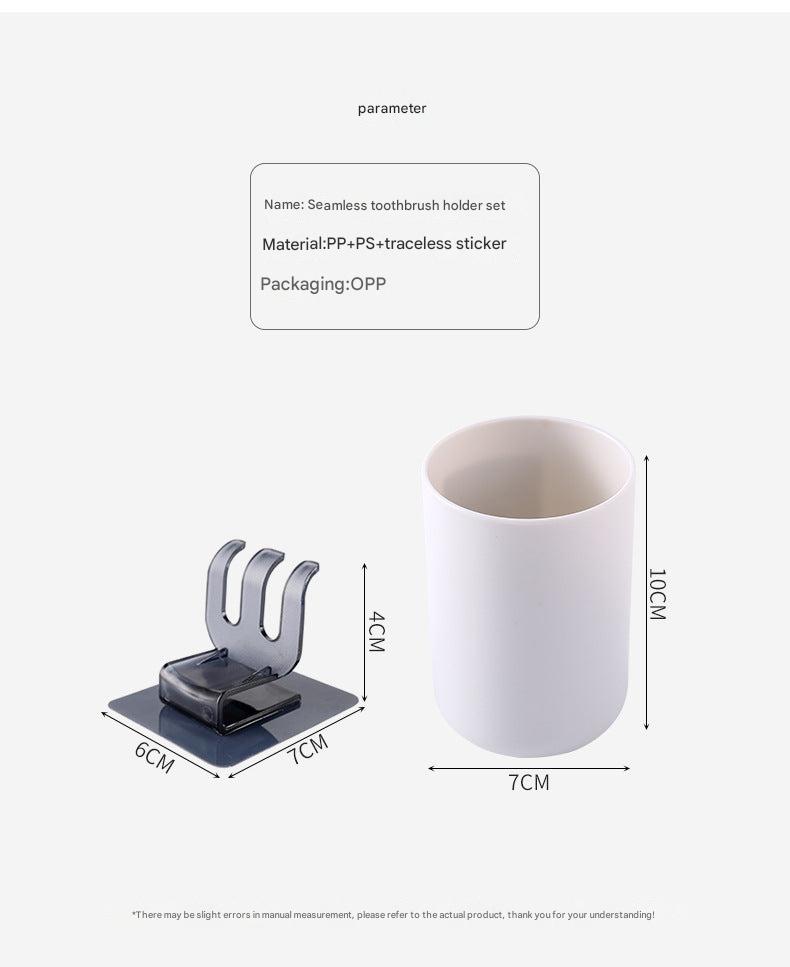 Elegant wall-mounted cup holder set for couples