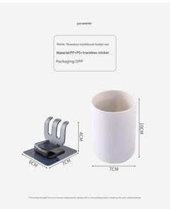 Elegant wall-mounted cup holder set for couples