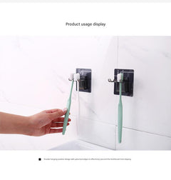 Installation of a toothbrush holder without drilling