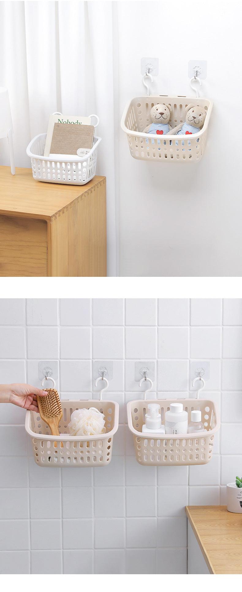 Modern storage basket enhancing bathroom decor