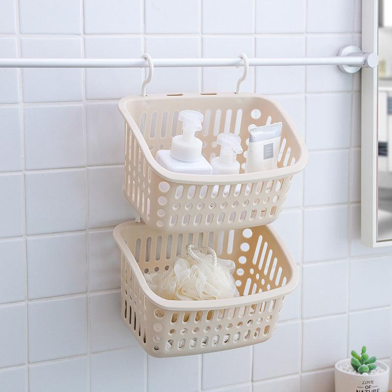 Storage basket organiser for toiletries and cosmetics