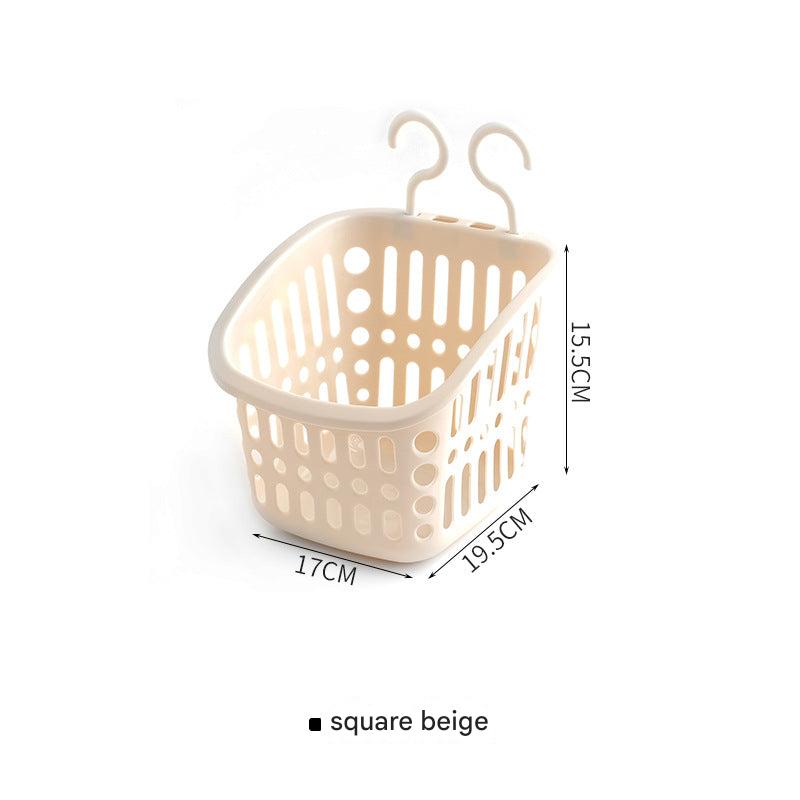 Sleek hanging basket for bathroom organisation