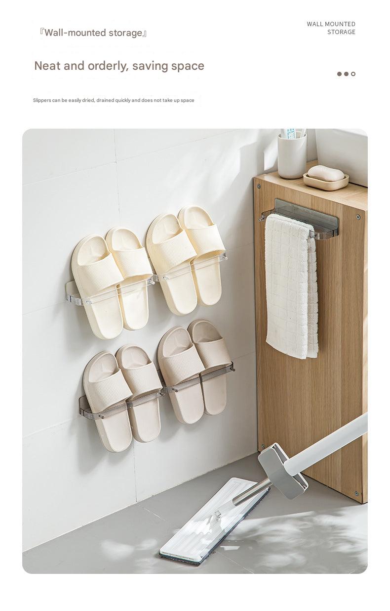 no-drill shoe rack in transparent white