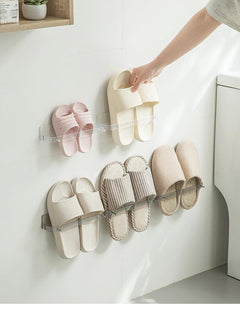 close-up of transparent shoe rack