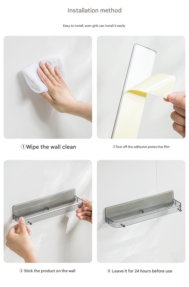 wall-mounted shoe organiser with various shoes