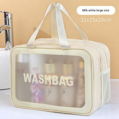 Travel cosmetic organiser in blue for gym use