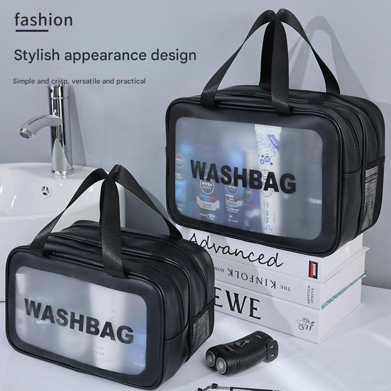 Travel cosmetic organiser in blue for gym use