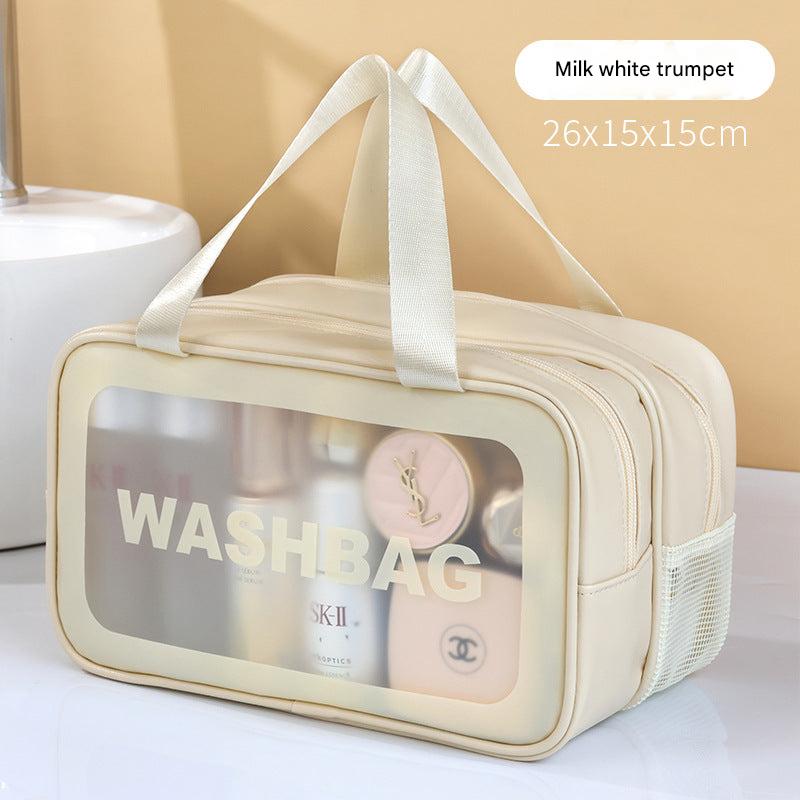 Sleek double layer toiletry bag in fashionable style