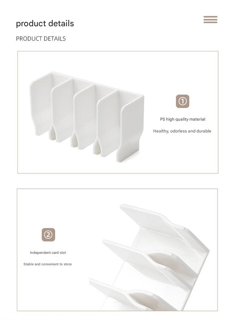 detailed illustration of four-layer makeup storage