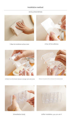 convenient bathroom organiser in action