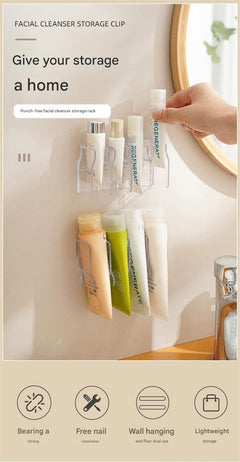 collage of modern bathroom shelves