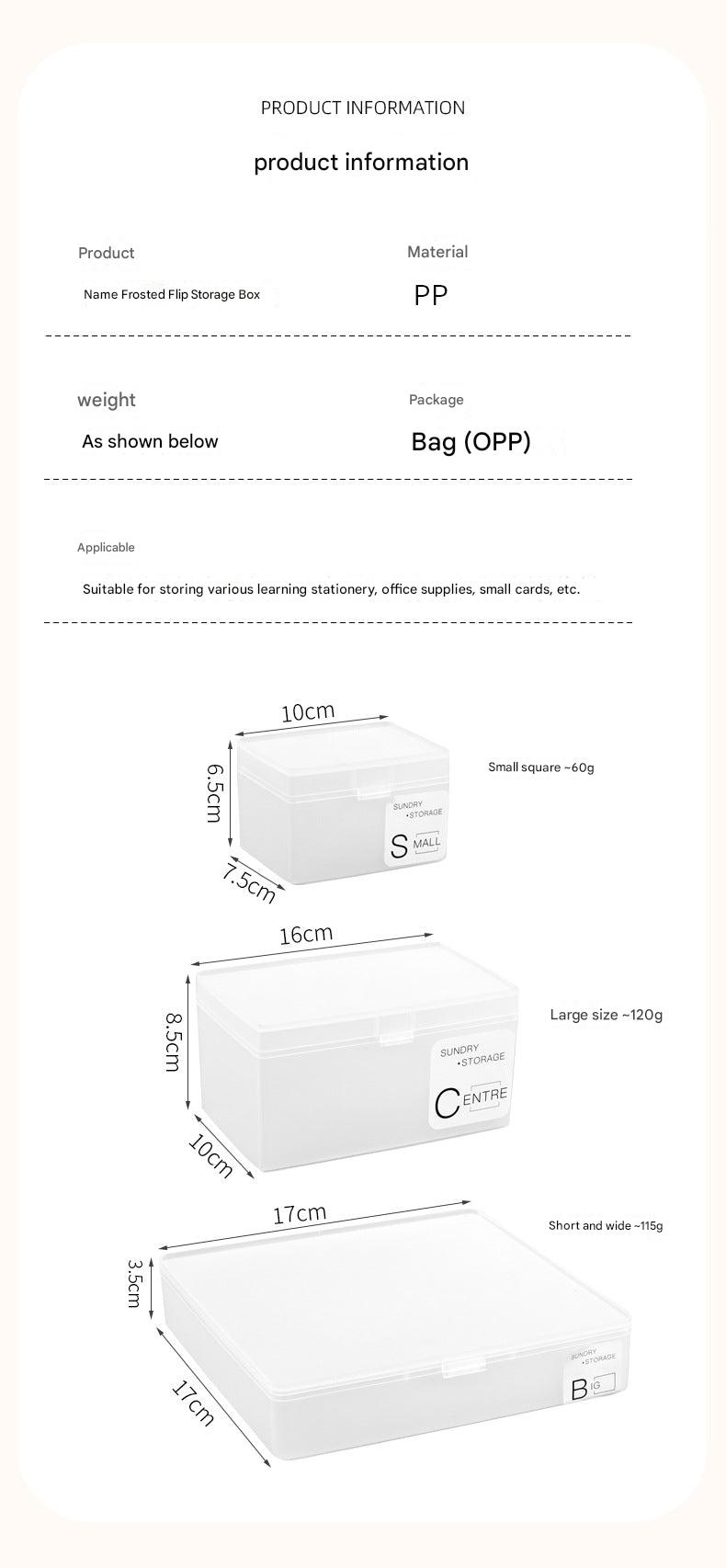 clear plastic storage box on a desk