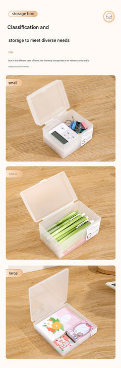 various sizes of storage boxes