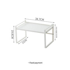 multiple layers of space-saving kitchen rack