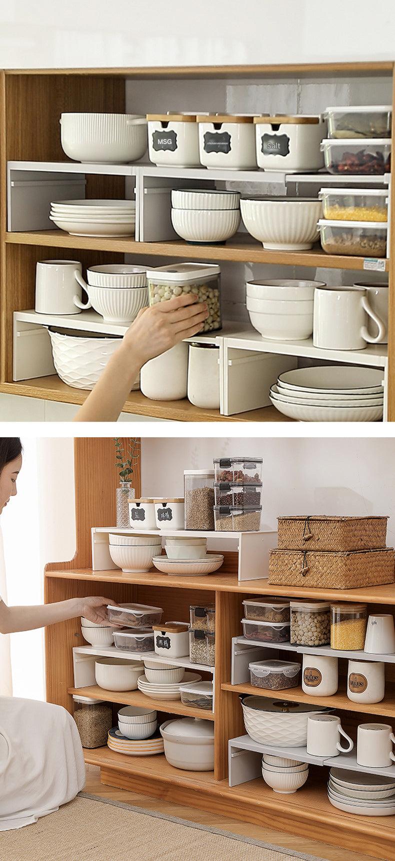compact kitchen storage rack on countertop