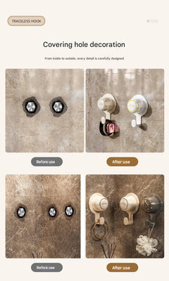 Functional wall hole cover hook image 4