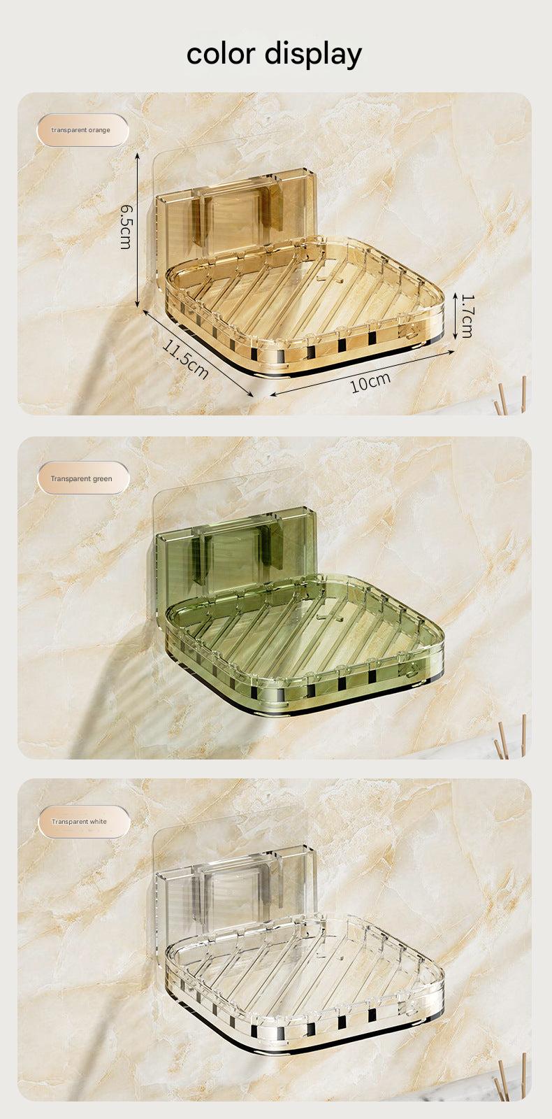 Close-up of large capacity soap holder in use