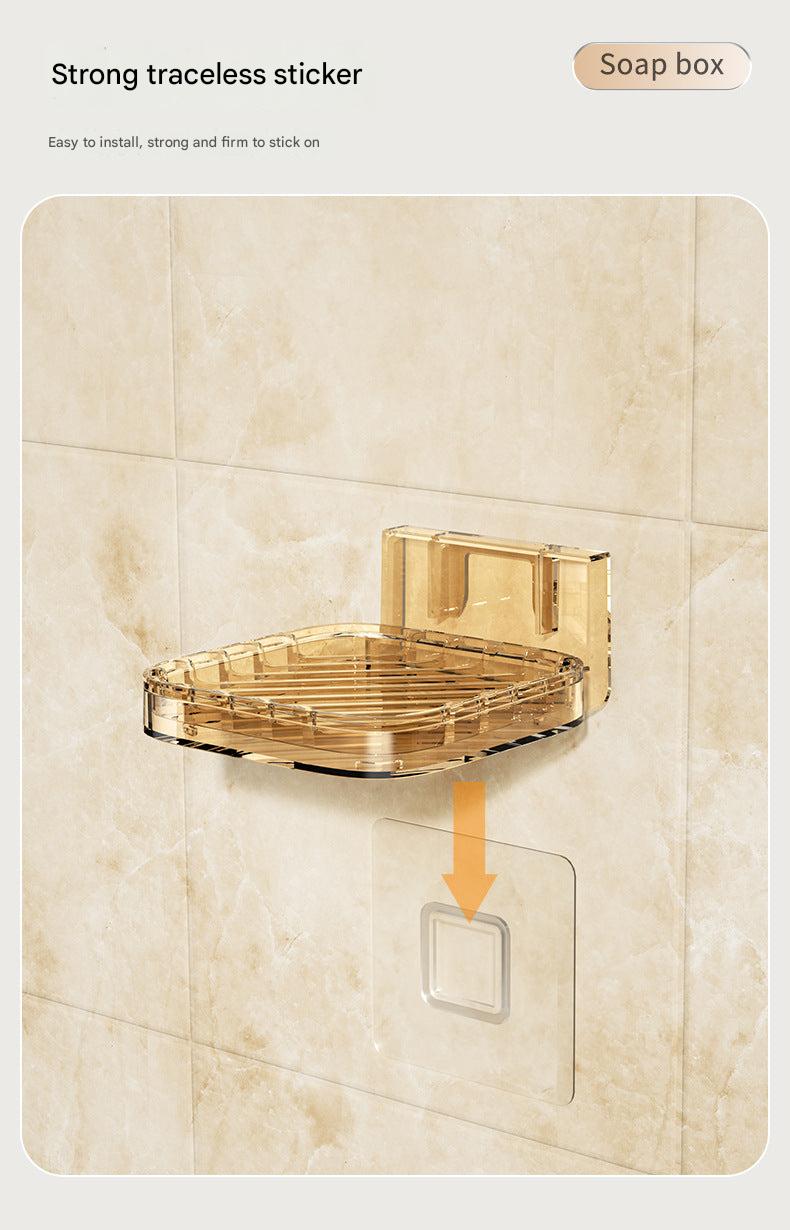Luxury green wall-mounted soap holder displayed